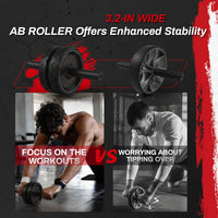 Ab roller wheel for core exercise routines and fitness training
