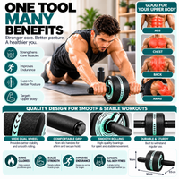 Core strengthening wheel for improving stability and controlled exercise movements.
