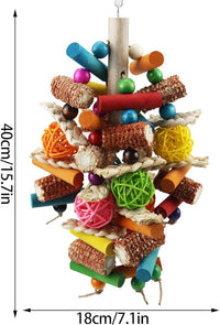 Hanging corn stick bird cage activity toy