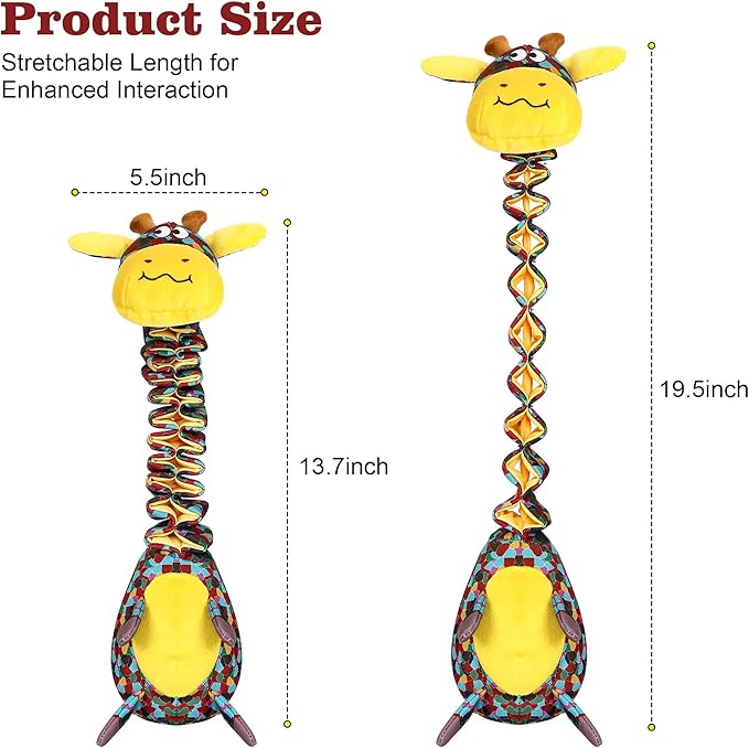 Front view of a cotton fabric dog play toy