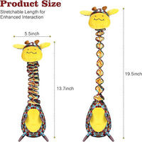Front view of a cotton fabric dog play toy