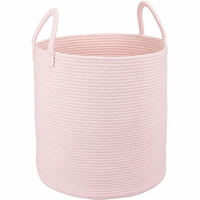 cotton rope laundry basket tall woven storage for nursery and kids room