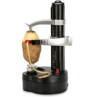 Compact countertop electric peeler for food preparation