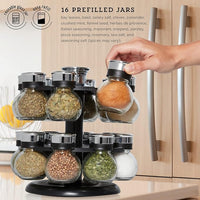 Revolving countertop storage rack for spices