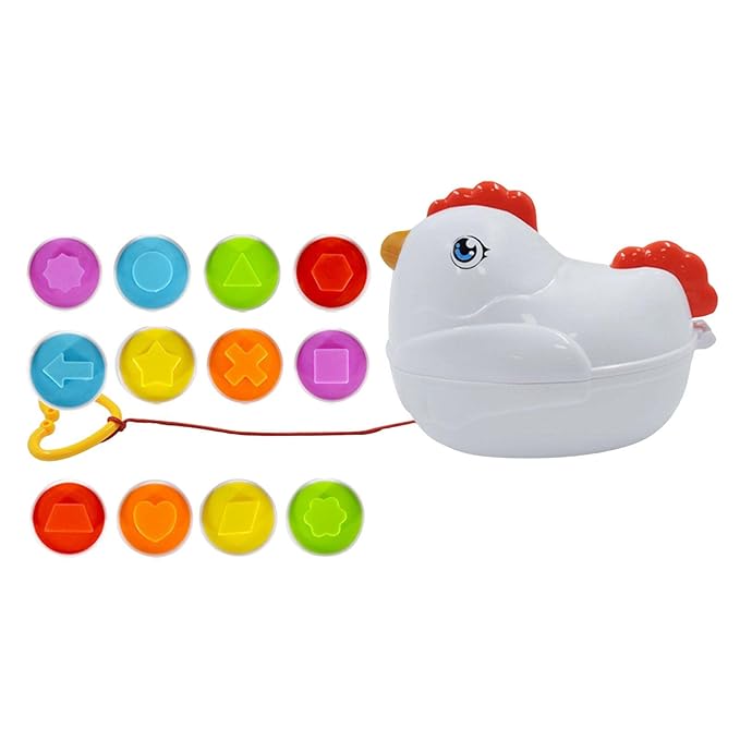 Counting toy for toddlers with matching egg pieces