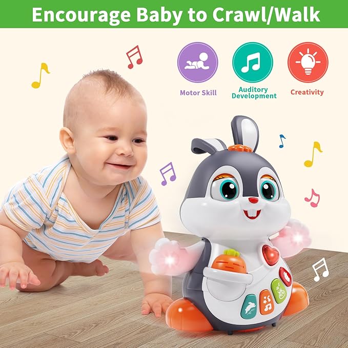 Crawling baby toy with music and lights interactive toy for infants development