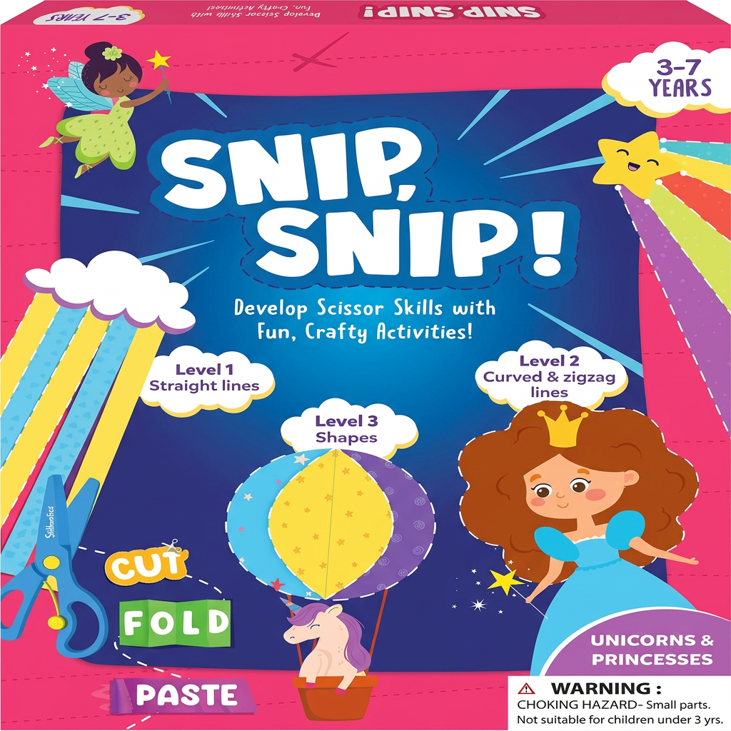 Creative gift for kids ages 3-7 to develop scissor skills and fine motor abilities