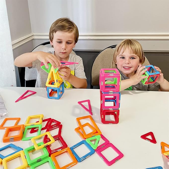 creative magnetic blocks for kids to build structures and designs