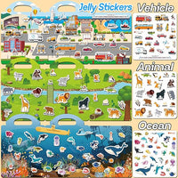 Reusable creative play sticker book for toddlers, no-mess fun