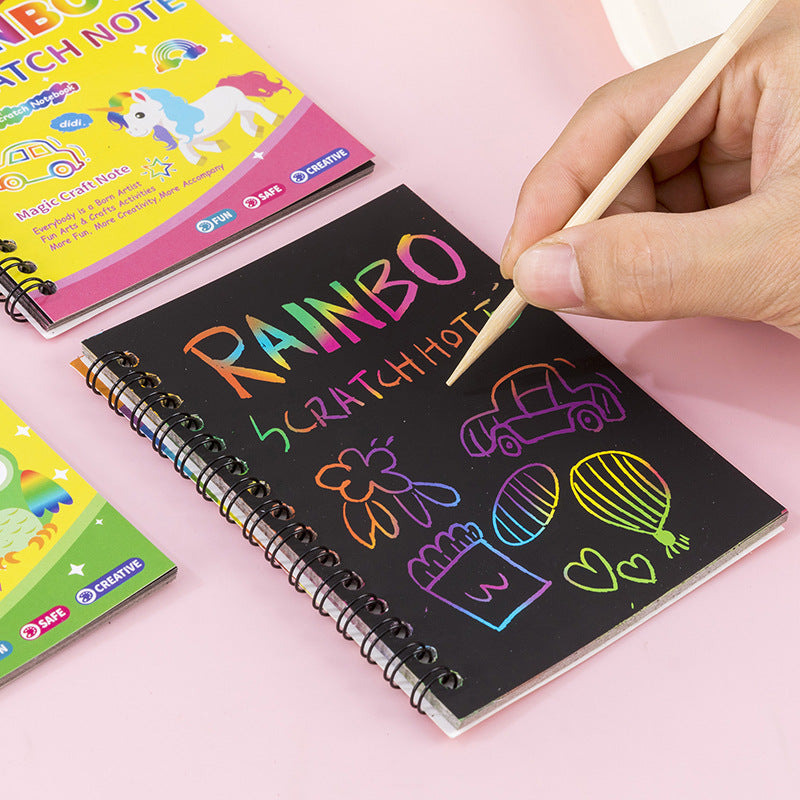 Creative graffiti scratch books for kids, fun and engaging arts activity