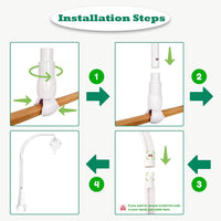 Size details of 23-inch baby crib mobile holder arm