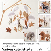 Assembly components for baby crib mobile holder