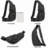 Crossbody daypack for travel and outdoor activities