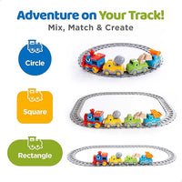 Curved and straight track pieces for dinosaur car playset
