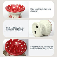 Cute Mushroom Pet Bowl for Everyday Cat and Dog Feeding