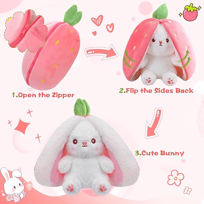 Cute stuffed animal bunny plushie for cuddles