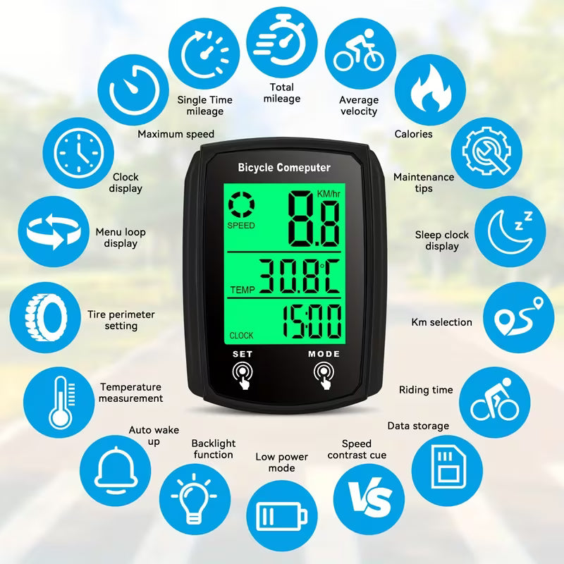  Installing Wired Bike Computer on Bicycle Handlebar