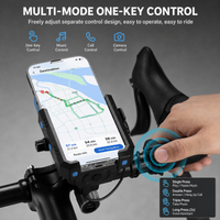 Cycling headlight with mobile phone mount and horn
