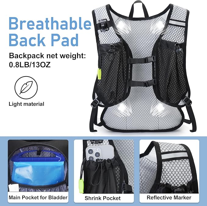Cycling hydration backpack with water reservoir for outdoor sports and biking