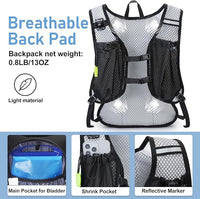 Cycling hydration backpack with water reservoir for outdoor sports and biking
