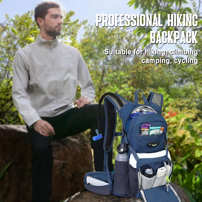 Cycling hydration pack with hands free drinking tube and insulated reservoir compartment