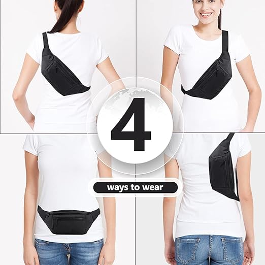 Waist bag for cycling, running, and travel with secure and accessible storage
