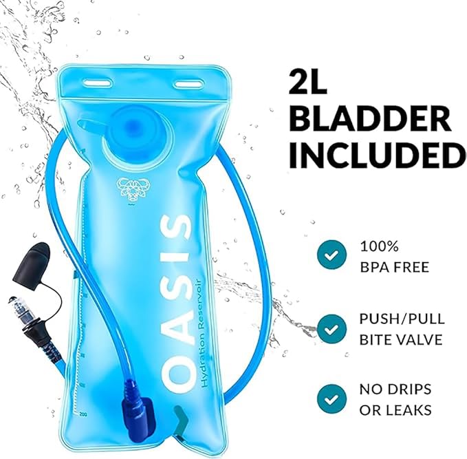 Cycling water backpack with hydration system for biking and trail riding