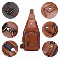 Leather sling bag for daily use and outdoor adventures
