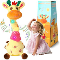 Dancing giraffe toy for toddlers with glowing lights and singing songs
