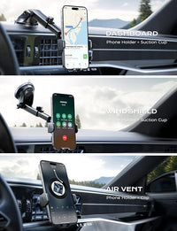 Dashboard and air vent phone mount wireless charger