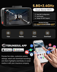 128GB Memory Card Included for Dash Cam