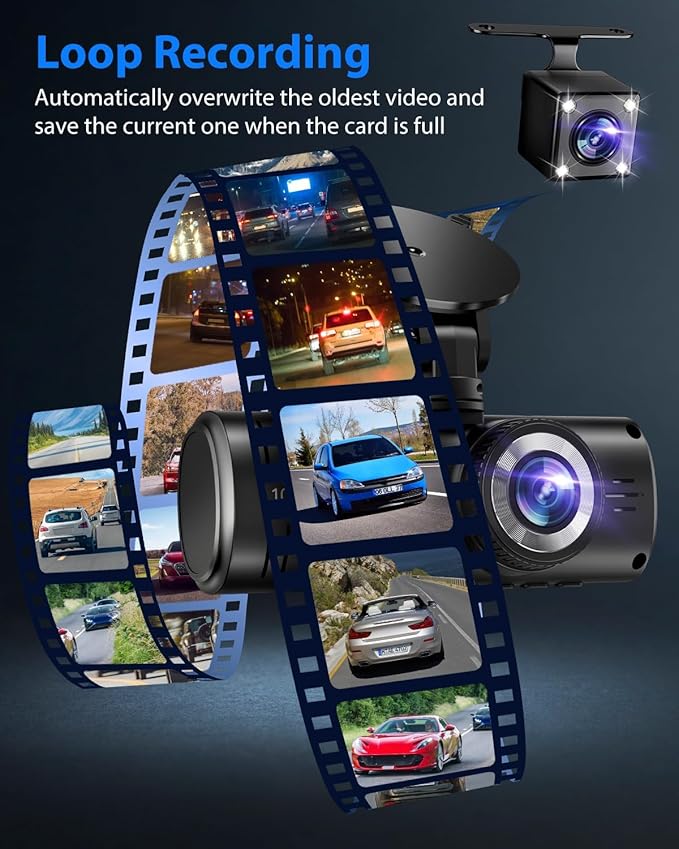 1080P Dash Cam Night Vision HDR Recording in Low Light Conditions