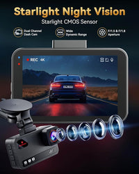 Night Vision Recording with Dual Dash Cam