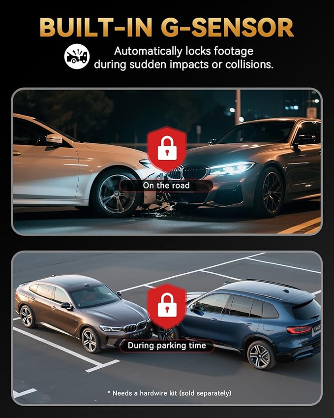 Wide-Angle Dual Dash Cam Recording View