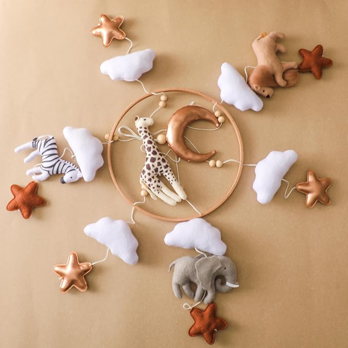 Decorative baby crib mobile for nursery setup