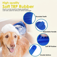 Shampoo Soothing Comb for Massaging and Deshedding Long and Short Fur in Dogs and Cats