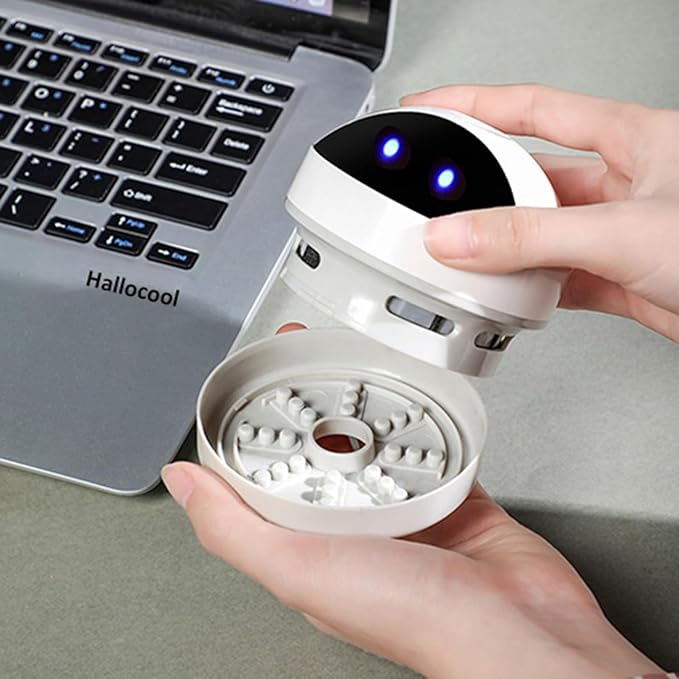 Desk Crumb Sweeper, USB-powered Mini Vacuum Cleaner for Small Debris and Pet Hair