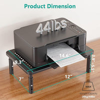 desk monitor stand organizer black for office workspace