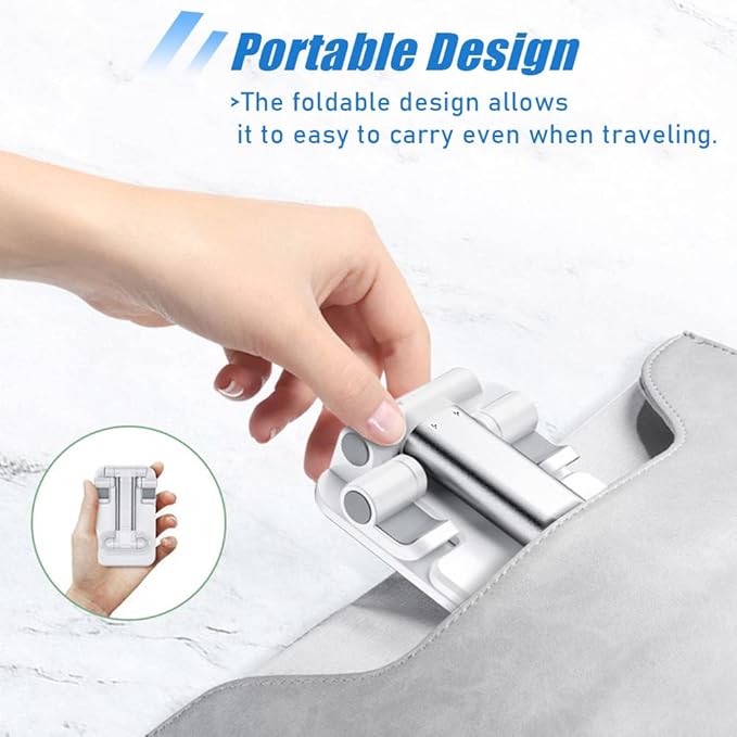 Desk phone stand with silicone pad for anti slip grip