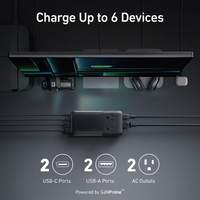 Desk power strip charging station for home office setup
