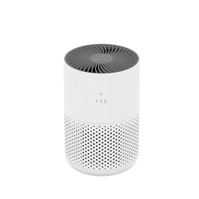 Desktop air purifier front view for home and office desk use