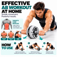 Detachable abdominal exercise roller for convenient storage and everyday fitness training.