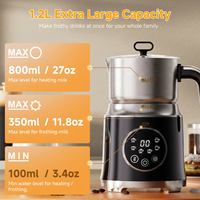Milk frother with detachable container for convenient pouring