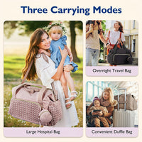 Versatile diaper bag with top handles and adjustable shoulder carrying strap