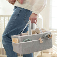 Diaper organizer basket for nursery baby essentials