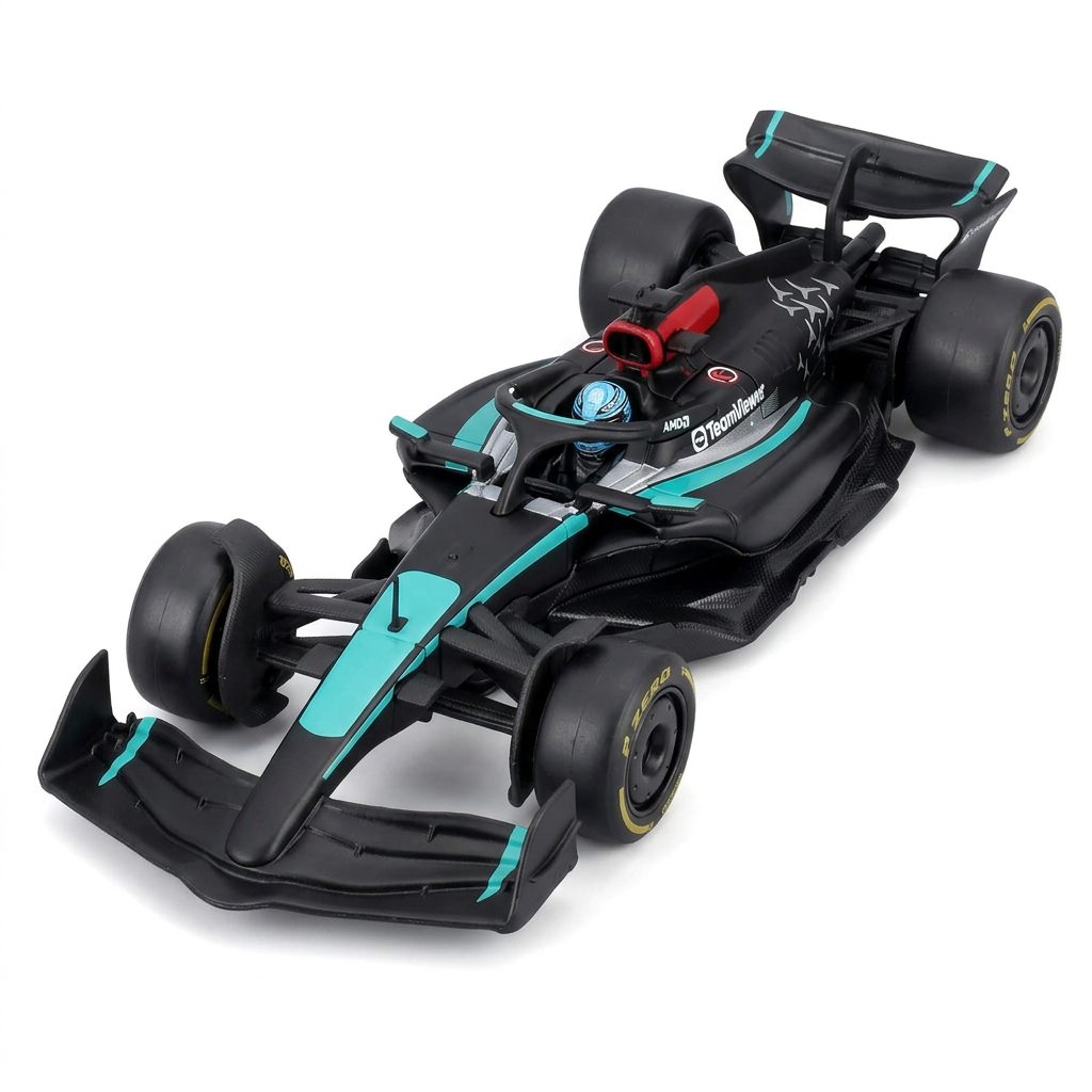 diecast formula car model with driver helmet collectible