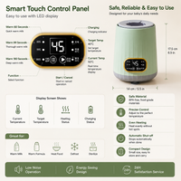 Digital baby bottle warmer front view with temperature display