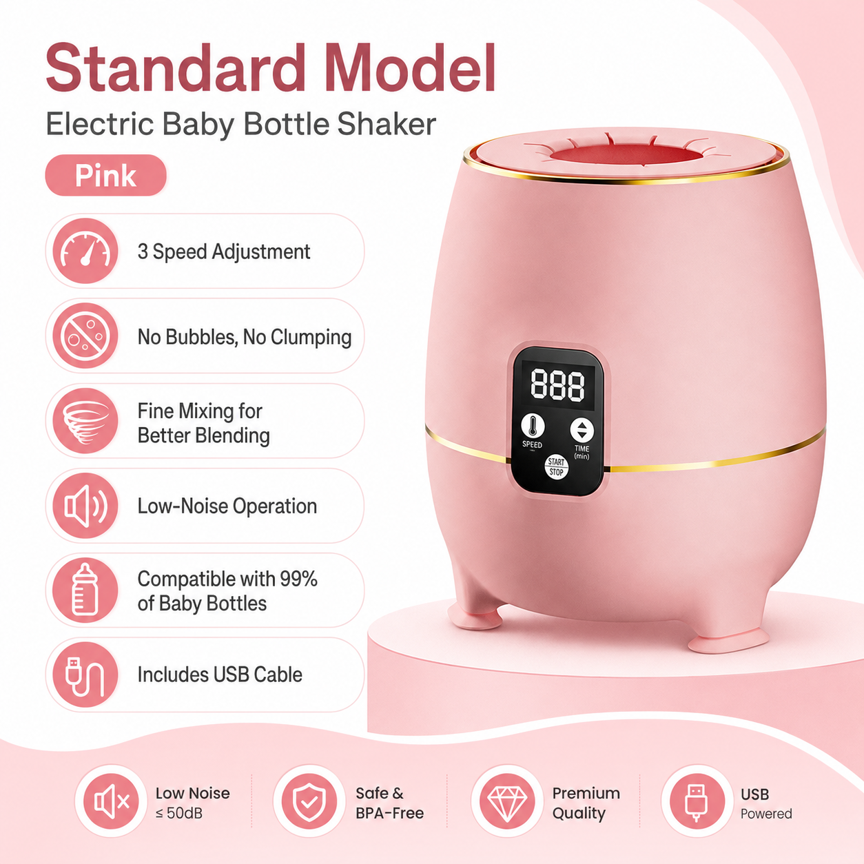 Digital Controls on the Baby Milk Bottle Mixer