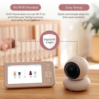 Rectangular parent monitor with a built-in display and control buttons along the right side