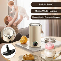 Digital control display on portable rechargeable bottle warmer